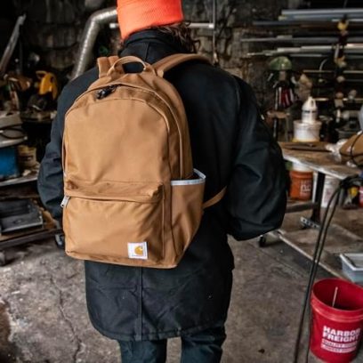 Carhartt 21L Classic Laptop Backpack, Water-Resistant Pack W/ 15" Laptop Sleeve and Organizational Compartments, PFAS Free, Carhartt Brown - Image 6